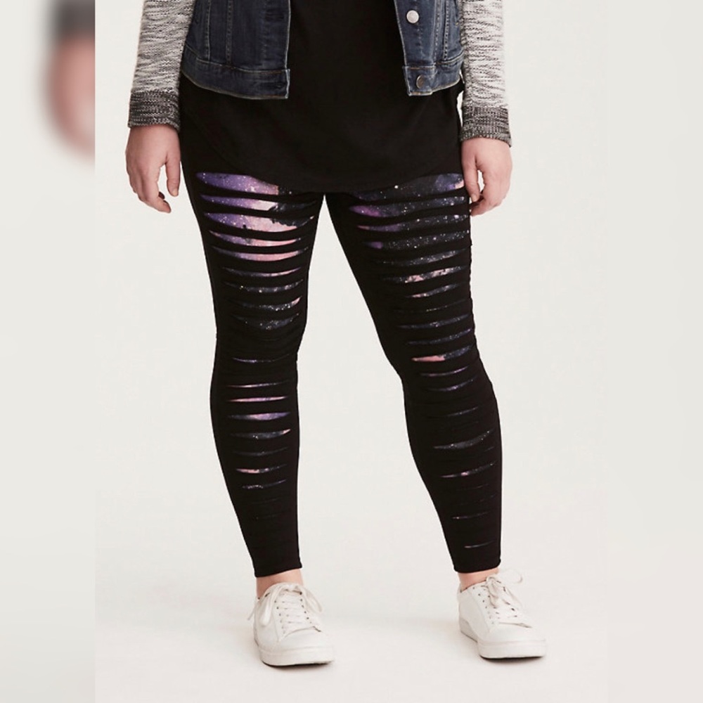 Torrid Shredded Cosmic Full Length Leggings